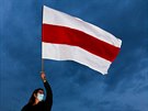 V polském Krakov zavlála historická vlajka Bloruska jak symbol solidarity s...