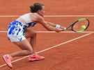 Barbora Strýcová bhem turnaje Prague Open.