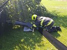 V z�meck�m parku v �amberku havaroval vrtuln�k.