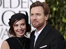 Ewan McGregor a Eve Mavrakisová na Zlatých glóbech (Los Angeles, 13. ledna 2013)