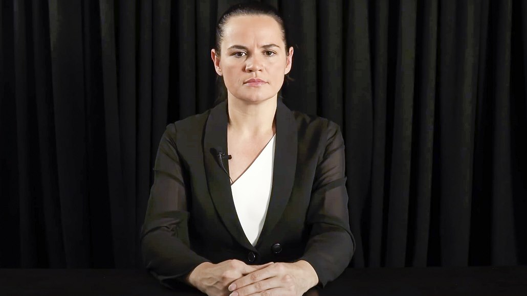 Lídryn� b�loruské opozice Svjatlana Cichanouská (18. srpna 2020)