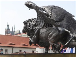 Pietní vzpomínka, která u pomníku letc RAF na praském Klárov v den 75....