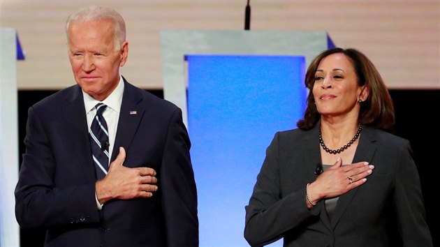 Kandidt na prezidenta USA Joe Biden a kalifornsk sentorka Kamala Harrisov (31. ervence 2020)