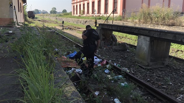 MF DNES pro�la s hl�dkou m�stsk� policie m�sta, kde se sch�zej� narkoman�. Na sn�mku je okol� vlakov�ho n�dra��.