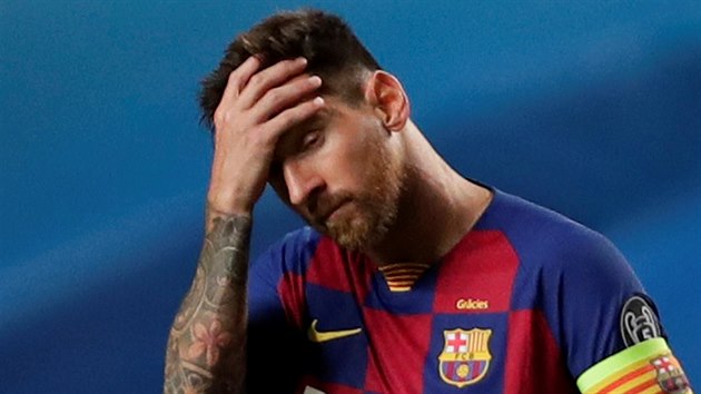 Lionel Messi, kapitn Barcelony, po debaklu s Bayernem v Lize mistr.