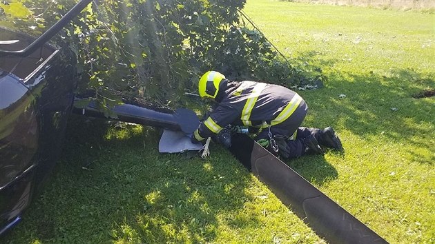 V zmeckm parku v amberku havaroval vrtulnk.