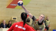 Momentka z p�átelského utkání mezi Sokol Lázn� Kyn�vart a DHC Slavia Praha. Na...