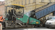 Oprava silnice v Praze