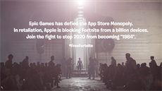 Fortnite pardoduje ikonickou reklamu Applu.