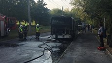 Poár autobusu v Teplicích zlikvidovali hasii bhem devíti minut od nahláení.