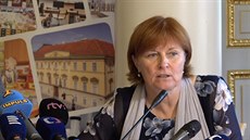 Hlavni hygienika R Jarmila Ráová na tiskové konferenci