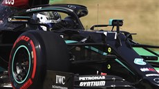 Valtteri Bottas z Mercedesu v kvalifikaci Velké ceny panlska F1.