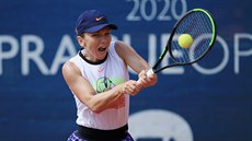 Rumunská tenistka Simona Halepová ve finále Prague Open.