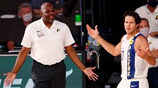 Trenér Nate McMillan a Doug McDermott se diví rozhodnutí sudích.