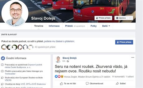 Facebookov status Slavoje Doleje.