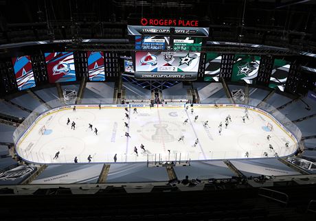 Hokejisté Dallas Stars a Colorado Avalanche se chystají na zápas v prázdné...