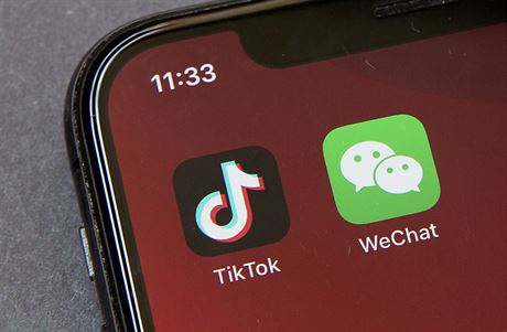 ínské aplikace TikTok a WeChat