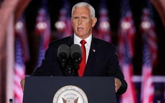 Americký viceprezident Mike Pence vystoupil na nominaním sjezdu Republikánské...