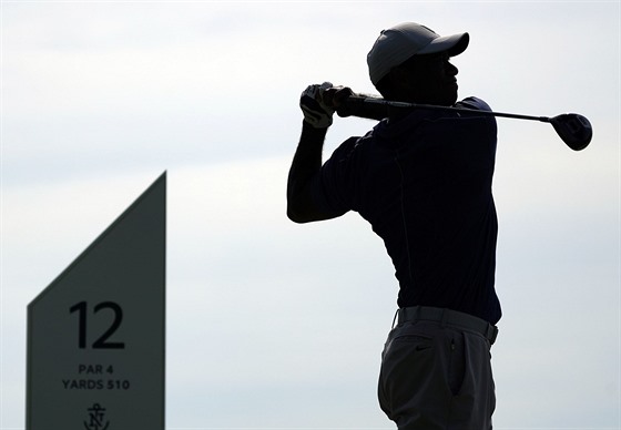 Tiger Woods během turnaje Northern Trust v Bostonu