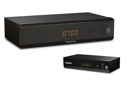 Dva modely set-top box pro píjem DVB-T2 vysílání, které mohou být ovládnuty...