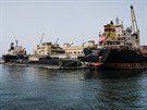 Dakarský pístav v Senegalu. (24. ervna 2020)