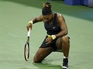 Nespokojená Serena Williamsová na turnaji v New Yorku