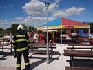 Z�chran��i zasahovali v z�bavn�m parku v Kozelkov� ulici v Chlumci nad...