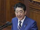 Japonský premiér inzó Abe. (20. ledna 2020)