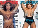 Eva Decastelo na obálce magazínu Playboy v letech 1998 a 2018