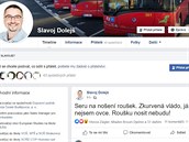 Facebookov status Slavoje Doleje.