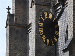 Návrat opravených hodin na v kostela sv. Ludmily. (24.8.2020)