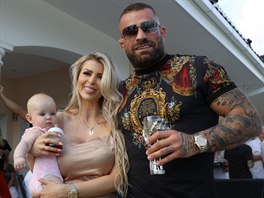 Karlos Vémola, Lela Ceterová a jejich dcera Lili (oslava 35. narozenin Vémoly,...