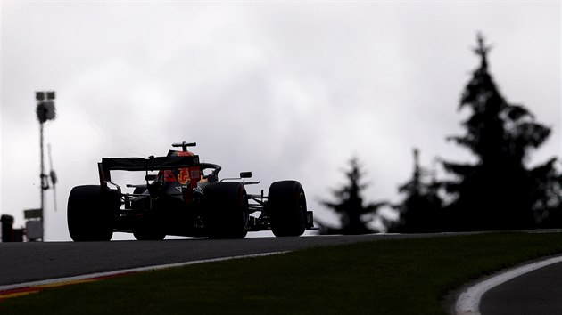 Nizozemec Max Verstappen ze stje Red Bull v kvalifikaci na Velkou cenu Belgie