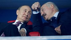 Ruský prezident Vladimir Putin a jeho běloruský protějšek Alexandr Lukašenko na...