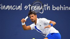 Srb Novak Djokovi ve finále turnaje v New Yorku