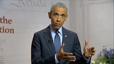 Bývalý prezident USA Barack Obama se v projevu na sjezdu Demokrat oste...