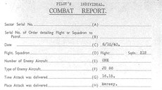 Bojové hláení z 8. íjna 1940 o sestelu Junkersu 88 od Dennyse Gillama