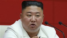 Severokorejský vdce Kim ong-un na zasedání Ústedního výboru vládnoucí...
