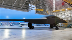 Vizualizace pedpokládané podoby strategického bombardéru B-21. Jak vidno, je...