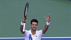 Novak Djokovič ve čtvrtfinále turnaje v New Yorku.