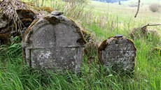 Nejstarí náhrobky ze idovského hbitova v Poutnov