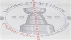 Logo Stanley Cupu 2020 na led v kanadském Edmontonu