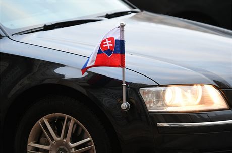Vozidlo slovenské ambasády v Moskv