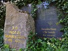 Hrob zavradného nmeckého filozofa Theodora Lessinga v Mariánských Lázních s...
