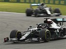 Britský jezdec stáje Mercedes Lewis Hamilton na trati Velké ceny Belgie