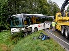 Nehoda autobusu a osobnho vozu v Liberci
