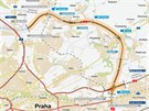 Plánovaný úsek 520 Praského okruhu má spojit Bezinves a Satalice
