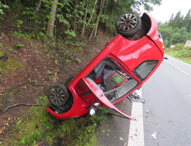 Auto skonilo doslova zapíchnuté v píkopu.