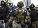 Policisté pi protestech v bloruském Minsku (6. záí 2020)