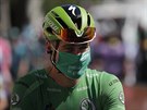 Slovák Peter Sagan v zeleném dresu ped startem 9. etapy Tour de France